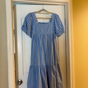 Old Navy Blue and White Striped Dress